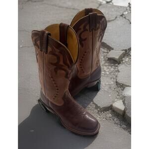 Boulet‎ Cowboy Boots Canada Leather Western Mens 8 Countrycore Cottagecore